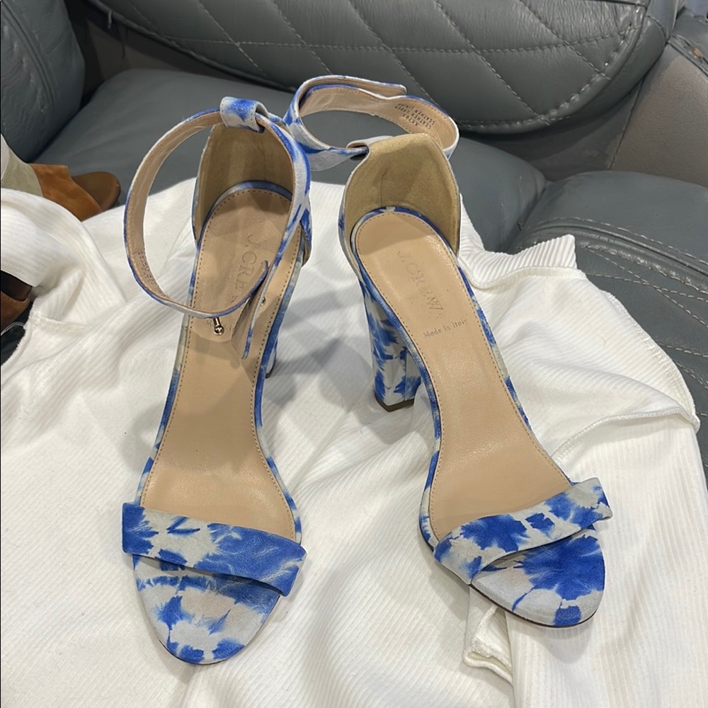 Blue Tie-Dye Women's Heels